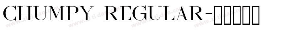 Chumpy Regular字体转换